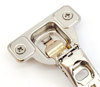 Picture of Salice 1/2" Overlay Dowel Mounting Hinge (2 Cam) in Nickel for 106° Opening Angle